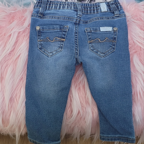 7 For All Mankind Baby Girl Sweater Jeans Set Size 12 Months - Picture 7 of 12